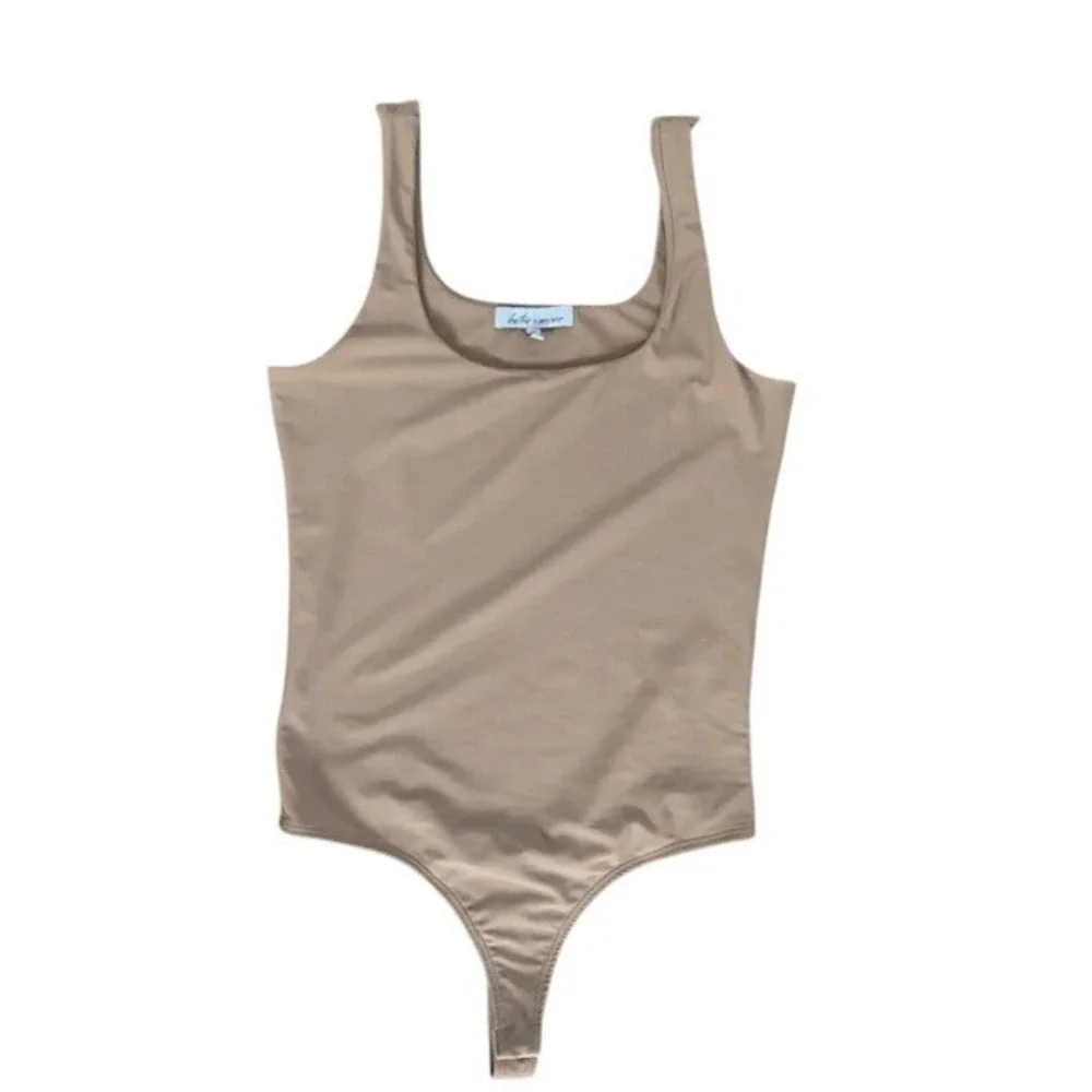 Betro Simone Tan Cassidy Thong Bodysuit‎ Small Made in USA
